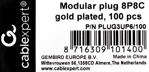 GEMBIRD WTYK RJ45 (100 SZTUK) KAT. 5E, UTP, 8P8C GEMBIRD WTYK RJ45 (100 SZTUK) KAT. 5E, UTP, 8P8C