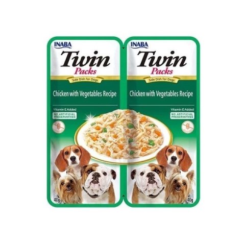 INABA Dog Twin Kurczak Warzywa 2x40g INABA Dog Twin Kurczak Warzywa 2x40g