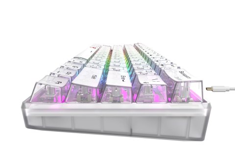 Klawiatura gamingowa Havit KB903L (biel transparentna) Klawiatura gamingowa Havit KB903L (biel transparentna)