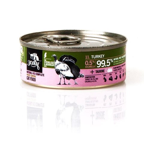3Coty TURKEY with Chlorella Weight Control for Sterilised and Overweight cats 80g 3Coty TURKEY with Chlorella Weight Control for Sterilised and Overweight cats 80g