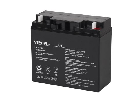 Akumulator żelowy VIPOW 12V 20Ah Akumulator żelowy VIPOW 12V 20Ah