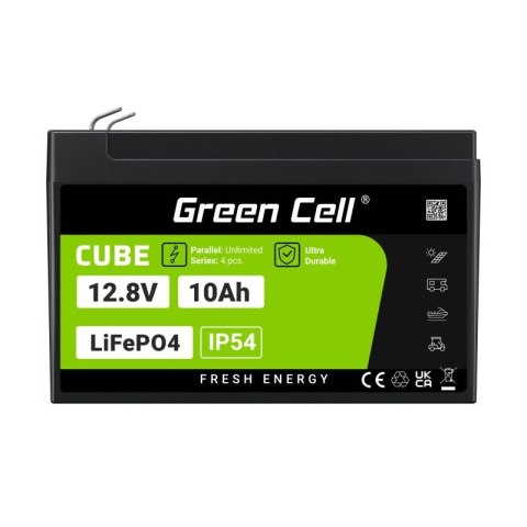 GREEN CELL AKUMULATOR LIFEPO4 CUBE 10AH 12V/12.8V 128WH LFPGC12V10AH GREEN CELL AKUMULATOR LIFEPO4 CUBE 10AH 12V/12.8V 128WH LFPGC12V10AH