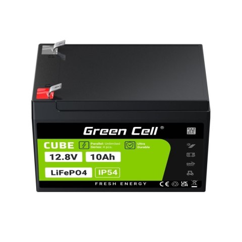 GREEN CELL AKUMULATOR LIFEPO4 CUBE 10AH 12V/12.8V 128WH LFPGC12V10AH GREEN CELL AKUMULATOR LIFEPO4 CUBE 10AH 12V/12.8V 128WH LFPGC12V10AH