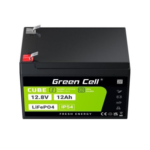 GREEN CELL AKUMULATOR LIFEPO4 CUBE 12AH 12V/12.8V 153.6WH LFPGC12V12AH GREEN CELL AKUMULATOR LIFEPO4 CUBE 12AH 12V/12.8V 153.6WH LFPGC12V12AH