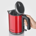 SEVERIN CZAJNIK ELEKTRYCZNY STALOWY, LAKIEROWANA CZERWIEŃ, ZAKRYTY ELEMENT GRZEJNY, OTWÓR XXL, WOLNY OD BPA, 1L, 2400W WK3427