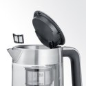 SEVERIN CZAJNIK ELEKTRYCZNY SZKŁO-STAL, REG. TEMPERATURY, SITKO DO HERBATY, AUT. PROGRAM, KONTROLER STRIX, 1,7L 3000W WK3422