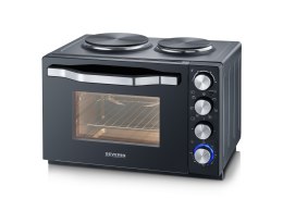 SEVERIN MINI PIEKARNIK Z PŁYTAMI DO GOTOWANIA, ZAKRES TEMP. 100°C-230°C, TIMER DO 120 MIN, 30 L, 1500W TO2074