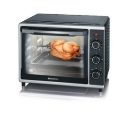 SEVERIN MINI PIEKARNIK Z TERMOOBIEGIEM, PÓJ. 30 L , TEMP. DO 230°C, TIMER DO 120 MIN., ROŻNO, RUSZT I BLACHA MOC 1600W TO2056