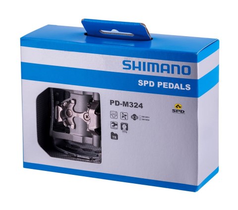 Shimano Pedały SPD PD-M324 Srebrne Shimano Pedały SPD PD-M324 Srebrne