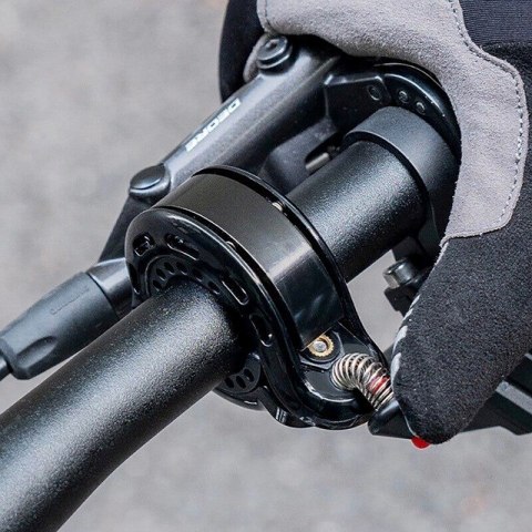 Dzwonek rowerowy Rockbros 34210028001 w kształcie litery Q - czarny Dzwonek rowerowy Rockbros 34210028001 w kształcie litery Q - czarny