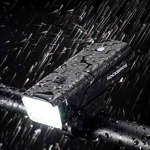 Lampka rowerowa przednia Rockbros 24510003001 260 lm + kabel USB-C - USB-A - czarna Lampka rowerowa przednia Rockbros 24510003001 260 lm + kabel USB-C - USB-A - czarna