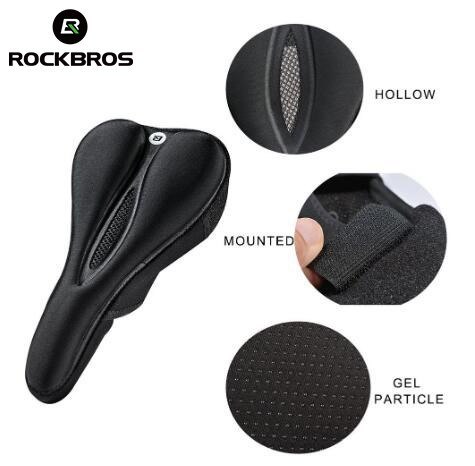 Żelowy pokrowiec na siodełko rowerowe Rockbros LF047-S z silikonu rozmiar M - czarny Żelowy pokrowiec na siodełko rowerowe Rockbros LF047-S z silikonu rozmiar M - czarny