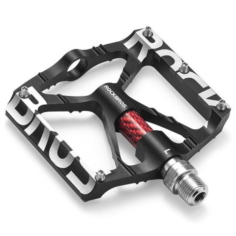 Zestaw pedałów rowerowych Rockbros 37213071001 ze stopu aluminium - czarne Zestaw pedałów rowerowych Rockbros 37213071001 ze stopu aluminium - czarne