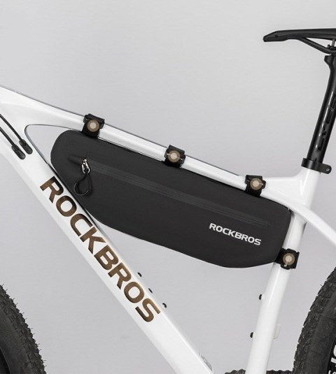 Sakwa rowerowa Rockbros AS-043 na rzepy 3l - czarna Sakwa rowerowa Rockbros AS-043 na rzepy 3l - czarna