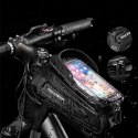Sakwa rowerowa Rockbros B68 na ramę pancerna z kieszonką na telefon i pokrowcem 1.7l - czarna