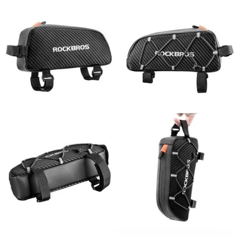 Torba Rockbros 039BK rowerowa na ramę 1 l z plecionką - czarna Torba Rockbros 039BK rowerowa na ramę 1 l z plecionką - czarna