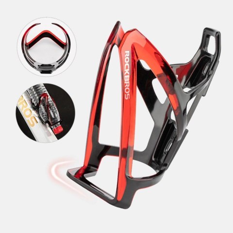Uchwyt rowerowy Rockbros FK338 na bidon - czarno-czerwony Uchwyt rowerowy Rockbros FK338 na bidon - czarno-czerwony