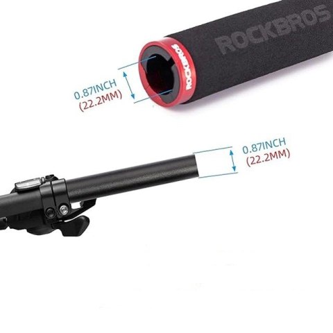 Uchwyty rowerowe Rockbros BT1001BKRD z gąbki na kierownicę - czarno-czerwone Uchwyty rowerowe Rockbros BT1001BKRD z gąbki na kierownicę - czarno-czerwone