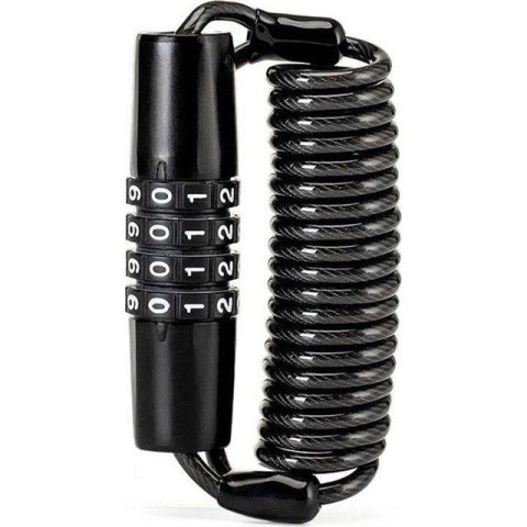 Zapięcie rowerowe Rockbros T609 na szyfr 1,5m - czarne Zapięcie rowerowe Rockbros T609 na szyfr 1,5m - czarne