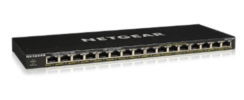 Switch Netgear GS316P-100EUS 16p PoE 115W* (PoE+: 16p) Unmanaged Gigabit Switch Netgear GS316P-100EUS 16p PoE 115W* (PoE+: 16p) Unmanaged Gigabit
