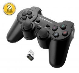 Gamepad bezprzewodowy Esperanza EGG108K (PC, PS3; kolor czarny) Gamepad bezprzewodowy Esperanza EGG108K (PC, PS3; kolor czarny)