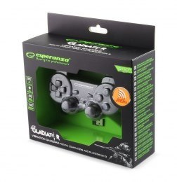 Gamepad bezprzewodowy Esperanza EGG108K (PC, PS3; kolor czarny) Gamepad bezprzewodowy Esperanza EGG108K (PC, PS3; kolor czarny)