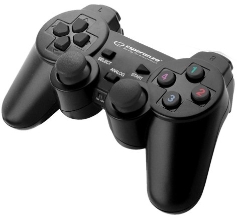Gamepad bezprzewodowy Esperanza EGG108K (PC, PS3; kolor czarny) Gamepad bezprzewodowy Esperanza EGG108K (PC, PS3; kolor czarny)