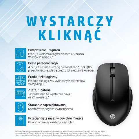 Mysz HP 430 Multi-Device Wireless Mouse Black bezprzewodowa czarna 3B4Q2AA Mysz HP 430 Multi-Device Wireless Mouse Black bezprzewodowa czarna 3B4Q2AA