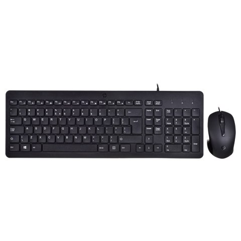 Zestaw klawiatura + mysz HP 150 Wired Mouse and Keyboard przewodowe czarne 240J7AA Zestaw klawiatura + mysz HP 150 Wired Mouse and Keyboard przewodowe czarne 240J7AA