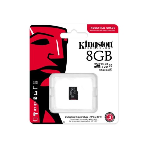 KINGSTON microSDHC 8GB Industrial C10 A1 pSLC Card KINGSTON microSDHC 8GB Industrial C10 A1 pSLC Card