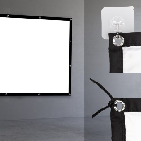 MACLEAN EKRAN PROJEKCYJNY, 150", 300X220CM, OBRAMOWANIE 25MM 4:3, HACZYKI DO NACIĄGU MC-168 MACLEAN EKRAN PROJEKCYJNY, 150", 300X220CM, OBRAMOWANIE 25MM 4:3, HACZYKI DO NACIĄGU MC-168