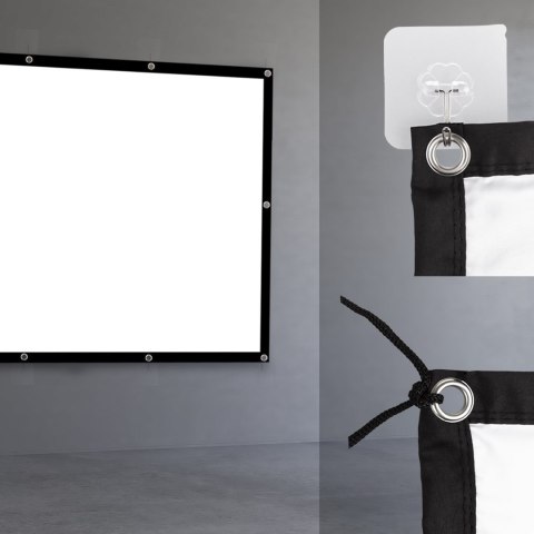 MACLEAN EKRAN PROJEKCYJNY 150", 330X187CM, OBRAMOWANIE 25MM 16:9, HACZYKI DO NACIĄGU MC-167 MACLEAN EKRAN PROJEKCYJNY 150", 330X187CM, OBRAMOWANIE 25MM 16:9, HACZYKI DO NACIĄGU MC-167