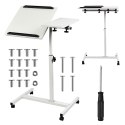 MACLEAN MOBILNE BIURKO/STAND NA LAPTOP, BIAŁE, REGULACJA WYSOKOŚĆ 59-89CM, MAX. 30KG MC-121 W