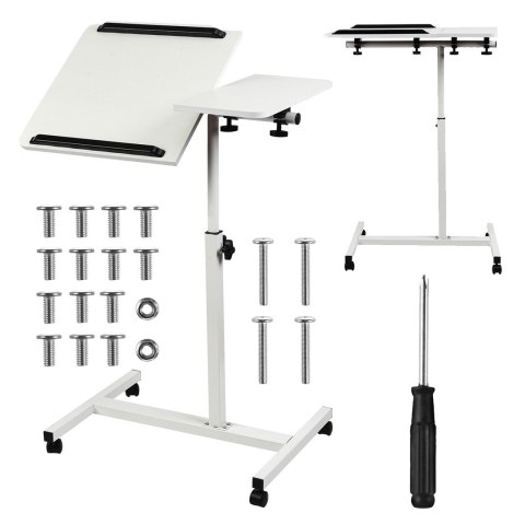 MACLEAN MOBILNE BIURKO/STAND NA LAPTOP, BIAŁE, REGULACJA WYSOKOŚĆ 59-89CM, MAX. 30KG MC-121 W MACLEAN MOBILNE BIURKO/STAND NA LAPTOP, BIAŁE, REGULACJA WYSOKOŚĆ 59-89CM, MAX. 30KG MC-121 W