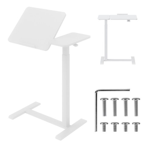 MACLEAN MOBILNE BIURKO/STAND NA LAPTOP, BIAŁE, REGULACJA WYSOKOŚCI 76-109CM, MAX. 30KG MC-120 W