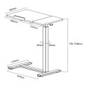 MACLEAN MOBILNE BIURKO/STAND NA LAPTOP, BIAŁE, REGULACJA WYSOKOŚCI 76-109CM, MAX. 30KG MC-120 W