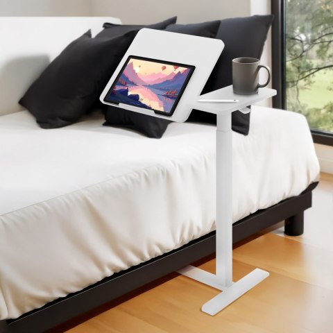 MACLEAN MOBILNE BIURKO/STAND NA LAPTOP, BIAŁE, REGULACJA WYSOKOŚCI 76-109CM, MAX. 30KG MC-120 W MACLEAN MOBILNE BIURKO/STAND NA LAPTOP, BIAŁE, REGULACJA WYSOKOŚCI 76-109CM, MAX. 30KG MC-120 W