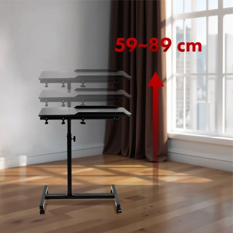 MACLEAN MOBILNE BIURKO/STAND NA LAPTOP, CZARNE, REGULACJA WYSOKOŚC 59-89CM, MAX. 30KG MC-121 B MACLEAN MOBILNE BIURKO/STAND NA LAPTOP, CZARNE, REGULACJA WYSOKOŚC 59-89CM, MAX. 30KG MC-121 B