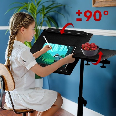 MACLEAN MOBILNE BIURKO/STAND NA LAPTOP, CZARNE, REGULACJA WYSOKOŚC 59-89CM, MAX. 30KG MC-121 B MACLEAN MOBILNE BIURKO/STAND NA LAPTOP, CZARNE, REGULACJA WYSOKOŚC 59-89CM, MAX. 30KG MC-121 B