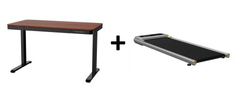 Bieżnia Urevo U1 Smart Walkingpad + Biurko regulowane elektrycznie TUCKANO czarny/orzech Bieżnia Urevo U1 Smart Walkingpad + Biurko regulowane elektrycznie TUCKANO czarny/orzech
