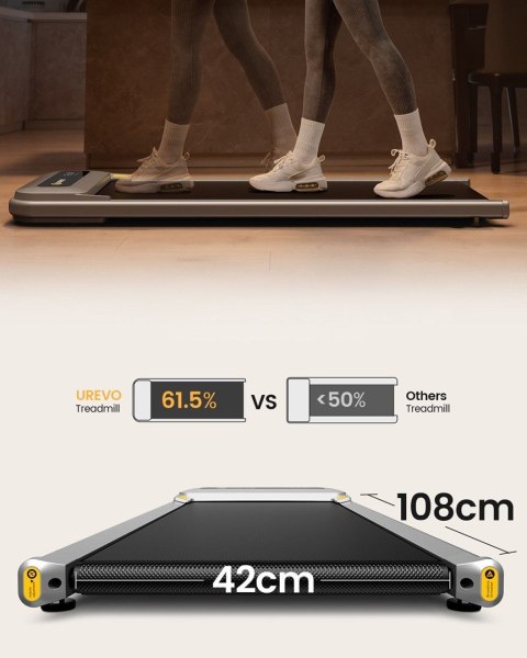 Bieżnia Urevo U1 Smart Walkingpad + Biurko regulowane elektrycznie TUCKANO czarny/orzech Bieżnia Urevo U1 Smart Walkingpad + Biurko regulowane elektrycznie TUCKANO czarny/orzech