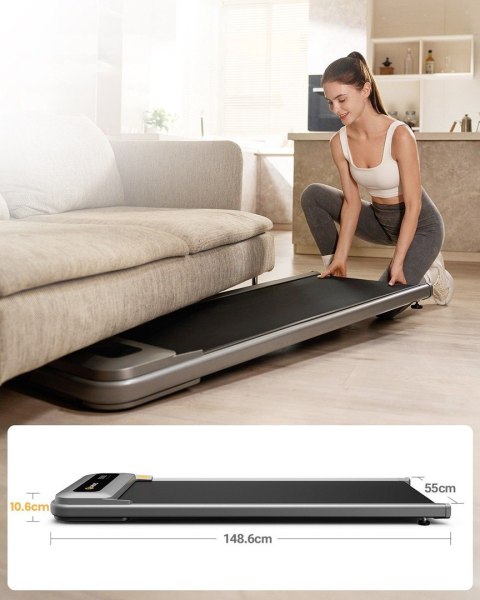 Bieżnia Urevo U1 Smart Walkingpad + Biurko regulowane elektrycznie TUCKANO czarny/orzech Bieżnia Urevo U1 Smart Walkingpad + Biurko regulowane elektrycznie TUCKANO czarny/orzech