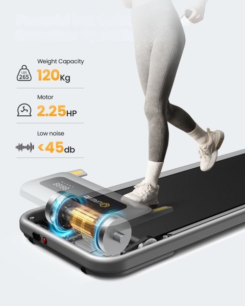 Bieżnia Urevo U1 Smart Walkingpad + Biurko regulowane elektrycznie TUCKANO czarny/orzech Bieżnia Urevo U1 Smart Walkingpad + Biurko regulowane elektrycznie TUCKANO czarny/orzech