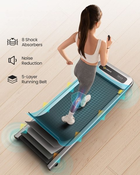 Bieżnia Urevo U1 Smart Walkingpad + Biurko regulowane elektrycznie TUCKANO czarny/orzech Bieżnia Urevo U1 Smart Walkingpad + Biurko regulowane elektrycznie TUCKANO czarny/orzech