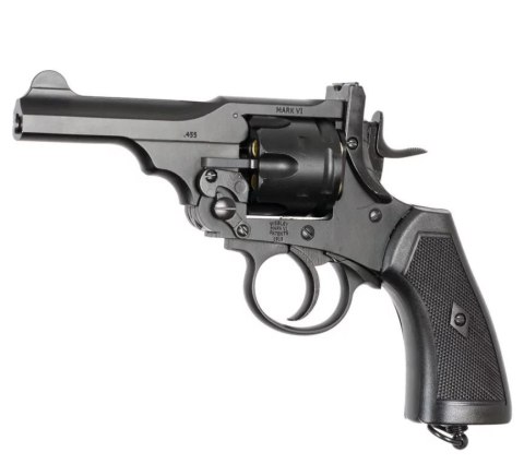Rewolwer WEBLEY MKVI .455 Police kal.4,5 mm Diabolo łuski 6-strzał. lufa 4" CO2 Black Ekp do17J Rewolwer WEBLEY MKVI .455 Police kal.4,5 mm Diabolo łuski 6-strzał. lufa 4" CO2 Black Ekp do17J