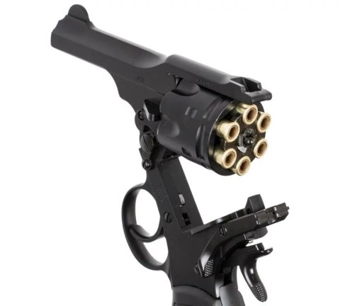 Rewolwer WEBLEY MKVI .455 Police kal.4,5 mm Diabolo łuski 6-strzał. lufa 4" CO2 Black Ekp do17J Rewolwer WEBLEY MKVI .455 Police kal.4,5 mm Diabolo łuski 6-strzał. lufa 4" CO2 Black Ekp do17J