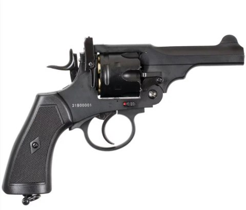 Rewolwer WEBLEY MKVI .455 Police kal.4,5 mm Diabolo łuski 6-strzał. lufa 4" CO2 Black Ekp do17J Rewolwer WEBLEY MKVI .455 Police kal.4,5 mm Diabolo łuski 6-strzał. lufa 4" CO2 Black Ekp do17J