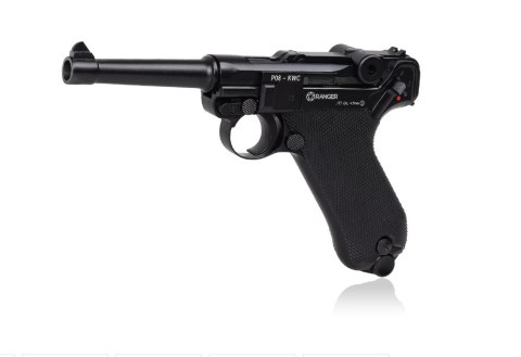 Wiatrówka pistolet RANGER P08 Parabellum KWC kal. 4,5 BBs BLOW BACK 21 strz. FULL METAL CO2 (AAKCMB410AZB) Wiatrówka pistolet RANGER P08 Parabellum KWC kal. 4,5 BBs BLOW BACK 21 strz. FULL METAL CO2 (AAKCMB410AZB)