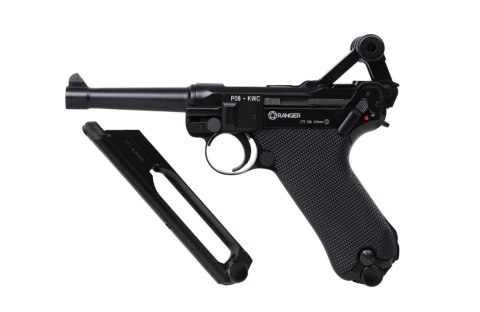 Wiatrówka pistolet RANGER P08 Parabellum KWC kal. 4,5 BBs BLOW BACK 21 strz. FULL METAL CO2 (AAKCMB410AZB) Wiatrówka pistolet RANGER P08 Parabellum KWC kal. 4,5 BBs BLOW BACK 21 strz. FULL METAL CO2 (AAKCMB410AZB)