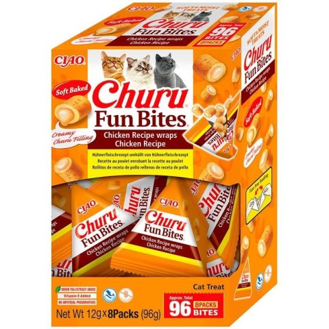 INABA CAT FUN BITES CHICKEN RECPIE przysmak dla kota 8x12g (96g) INABA CAT FUN BITES CHICKEN RECPIE przysmak dla kota 8x12g (96g)